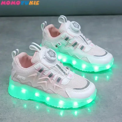 Children Fashion Kids Led Shoes for Girls Usb Charging Sneakers Outdoor Sport Footwear Boys Luminous Shoes 2023 Glowing Sneakers.