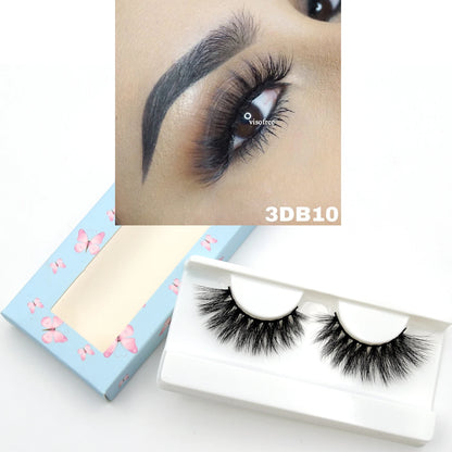 Visofree Eyelashes 3D Mink Eyelashes Long Lasting Mink Lashes Natural Dramatic Volume Eyelashes Extension False Eyelashes D08