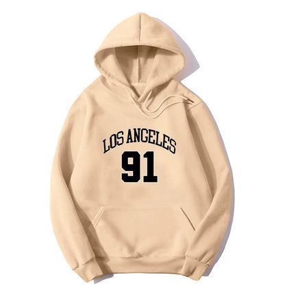 Blessyuki los angeles Brief gedruckt Hoodies Frauen 2023 Herbst Winter plus Größe lässig Vintage weibliche Sweatshirt Streetwear Top