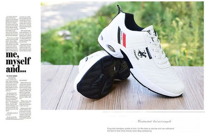 Brand Men's Sneakers Versatile Air Cushion Running Shoes Men Platform Leather Vulcanized Shoes Breathable Men Casual Sport Shoes.