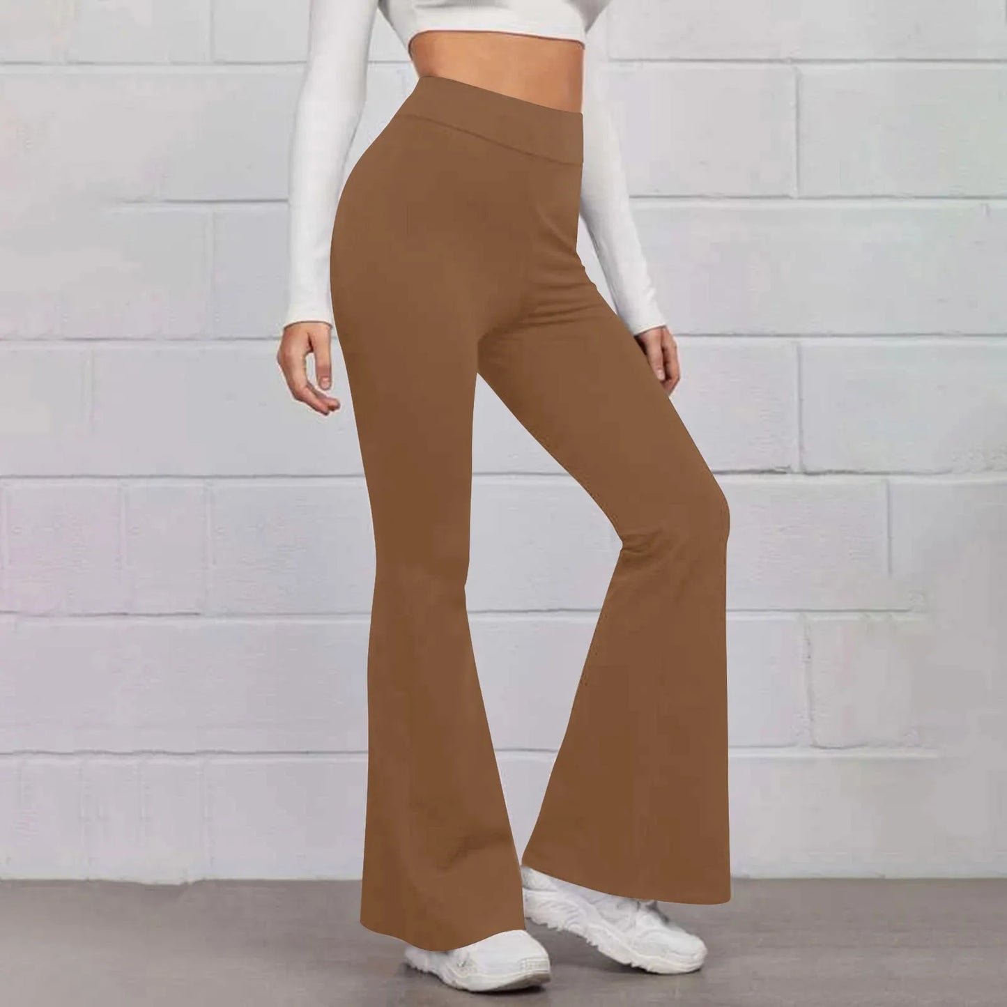 Sport Micro Flared Fitness Hosen Yoga erscheinen dünn hoch taillierte Hüfte heben nahtlose Hose mit weitem Bein ausgestellte Hosen für Frauen