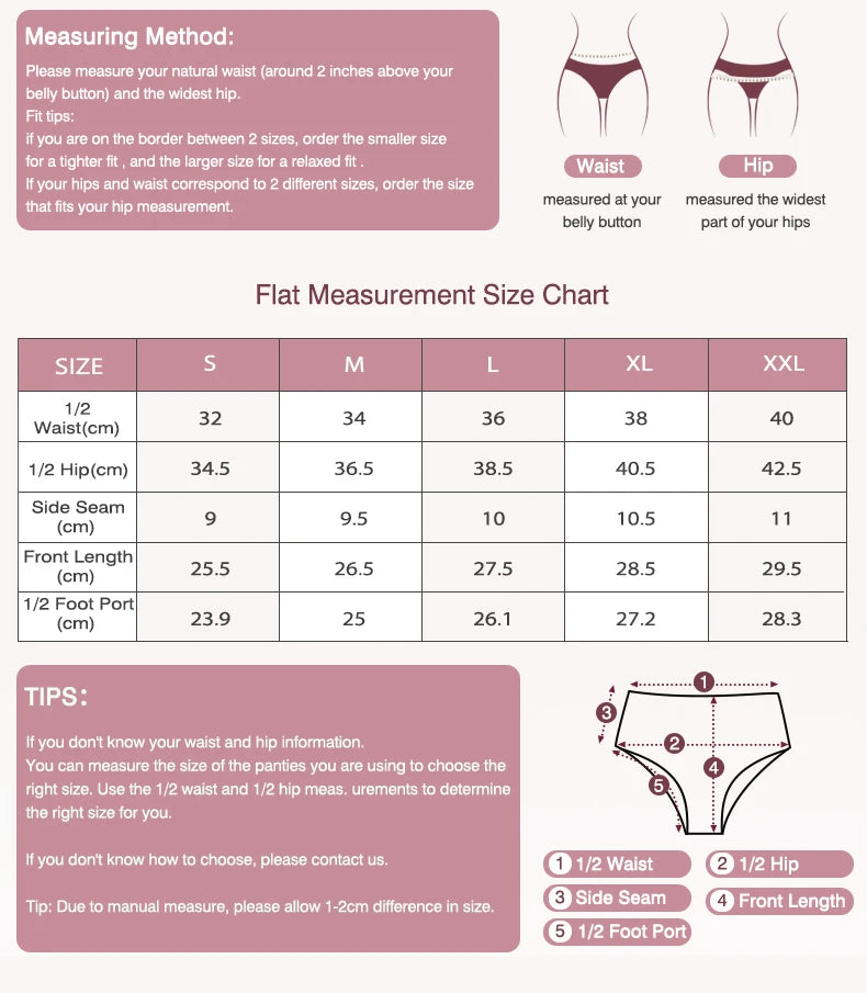 Menstrual Panties Bamboo Fiber Reusable Breathable 4-Layer Leakproof Protection Period Underwear Fast Absorbent.