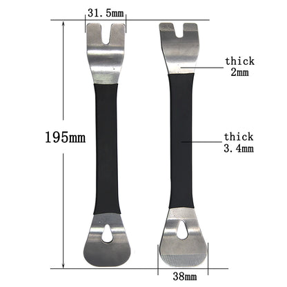 Hebelplatten-Schnallentreiber aus Edelstahl für die Entfernung von Automodifikationen der Audioleavigation, Mittelkonsolen-Innentürverkleidungswerkzeug