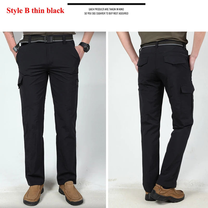 Tactical Cargo Pants Men Outdoor Waterproof SWAT Combat Military Camouflage Trousers Casual Multi Pocket Male Work Joggers.