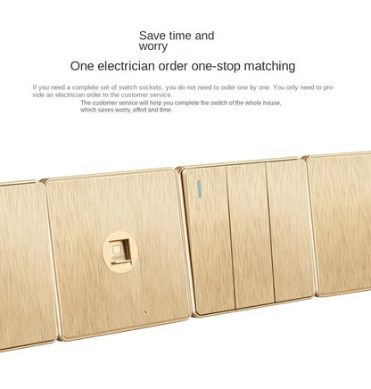 Gold 13A UK Stecker USB Steckdose, Haushalt elektrische licht schalter, universal 5 loch Dual Buchse mit USB Ladegerät, AC110-250V