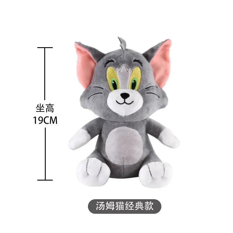 New Classic 19cm Tom and Jerry Plushies - Ideal Gift for Movie Fans and Kids Movie Series Stuffed Animal Collectors.