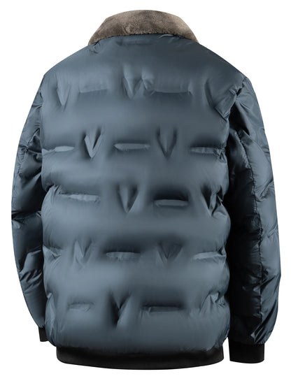 Winter warm jacket, casual business outdoor sports cotton jacket, lapel zipper, real pocket, men's jacket, jacket shirt.