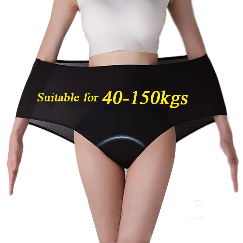 3pcs Leak Proof Menstrual Panties+Herbal Gynecological Pads Women Sanitary Panties  Plus Size Physiological Waterproof Briefs.