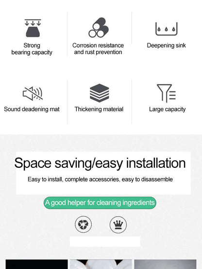 Verdickter Einzelschlitz aus Edelstahl 304 mit Halterung zum Aufhängen an der Wand, Waschbecken, Balkonbecken, Küchenwaschbecken, Waschbecken