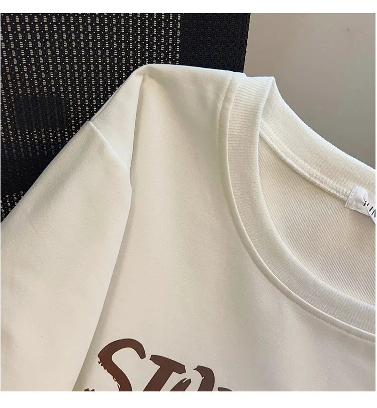 170kg plus size Damen büste Herbst bär bedrucktes Sweatshirt lockeres Langarm-Freizeit oberteil 6xl 7xl 8xl 9xl 10xl 11xl.