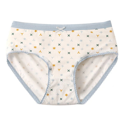 New Women Panties Antibacterial Cotton Lace Underwear Women's Floral Sweet Girls Briefs Mid-waist Shorts Female Lingerie M-XXL