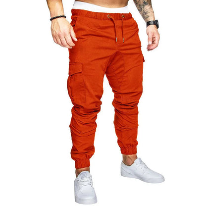 2025 new men's workwear pants, European and American men's loose straight casual pants, men's workwear pocket pants S-XXXL
