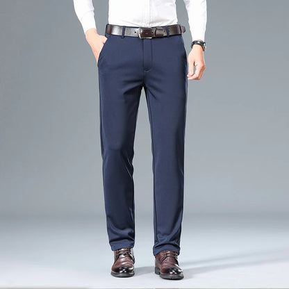 Top Quality New Brand Casual Fashion Long Pants Business Hight Stretch Straight Comfortable Korean Trousers Men Clothing