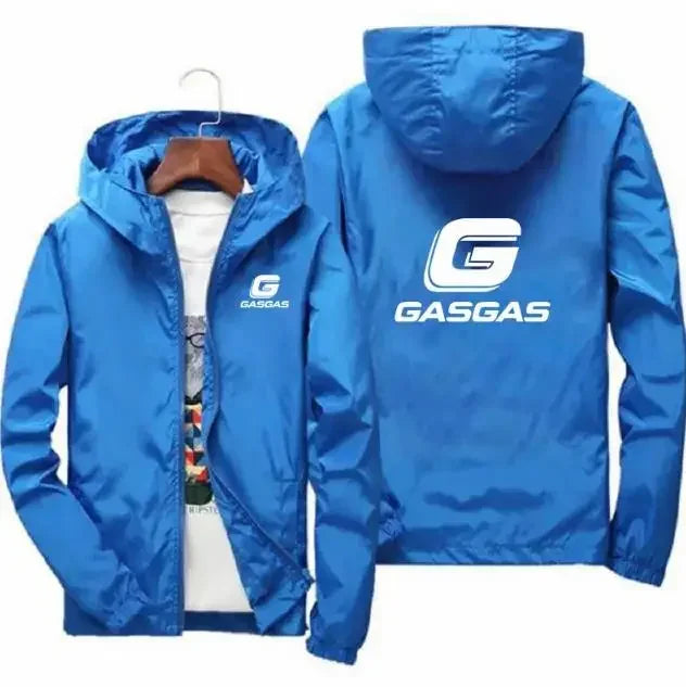 Motorcycles GasGas Spring and autumn men's hooded coat jacket casual atmosphere thin men's coat street clothing jacket fishing.