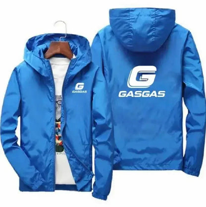 Motorcycles GasGas Spring and autumn men's hooded coat jacket casual atmosphere thin men's coat street clothing jacket fishing.