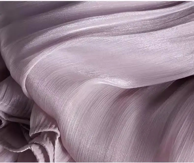 2025 Spring/Summer New Luster  A-line Women Skirt Solid Color High Waist French Paris Style Elegant Asymmetrical Skirt.