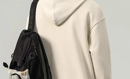 470G-570G HeavyWeight Cotton New Autumn Casual Men's Top Solid Color Loose Pullover Hoodies Sweatshirt Long-Sleeve Men Clothing.