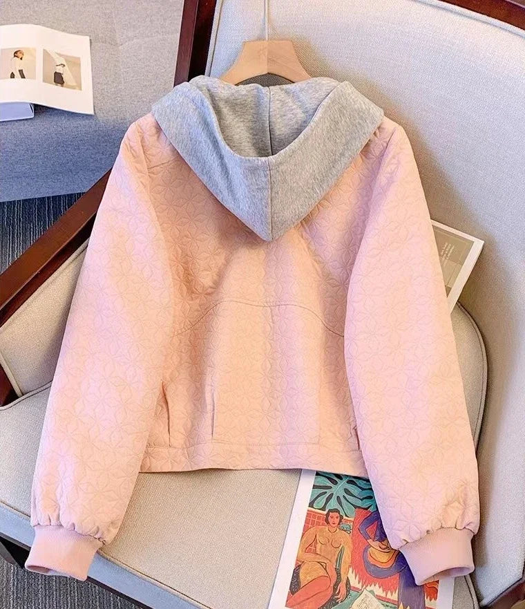 Frühling Herbst Damen Bomberjacken mit Kapuze, kurz, Vintage-Angebot, neu in Outerwears, weibliche Baseball-Fliegermäntel, eleganter Verkauf