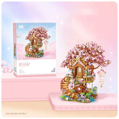 Street View Series Building blocks Izakaya Shaved Ice Shop Takoyaki Shop Coffee shop Panda Tea House model children's gift