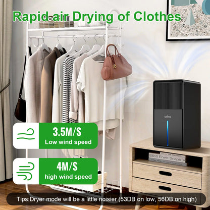 LOEFME 3.0L Air Dehumidifier Portable Mute Moisture Absorbers Machine Air Dryer Deodorizer Dryer For Home Bedroom Office Kitchen.
