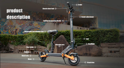 KuKirin G2 Pro Electric Scooter 600W Brushless Motor Adult E-Scooter 48V15.6AH Battery 9inch Rubber Vacuum Tires E-Scooter.