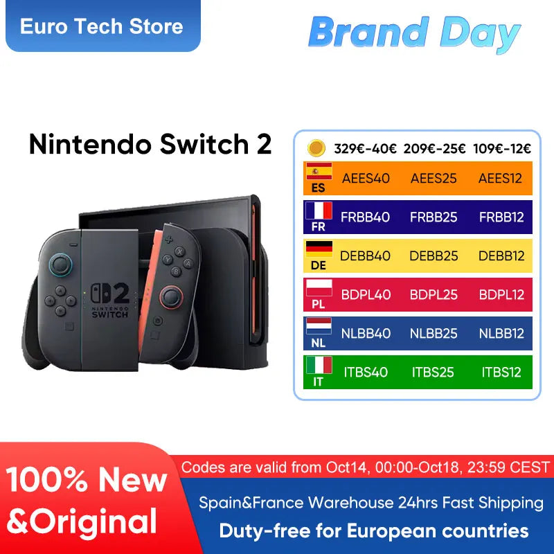 Nintendo Switch 2 Original 7.9-inch LCD Display Joy‑Con2 Handle Console Stable TV Mode Video Gaming Console N2 NEW 2025.