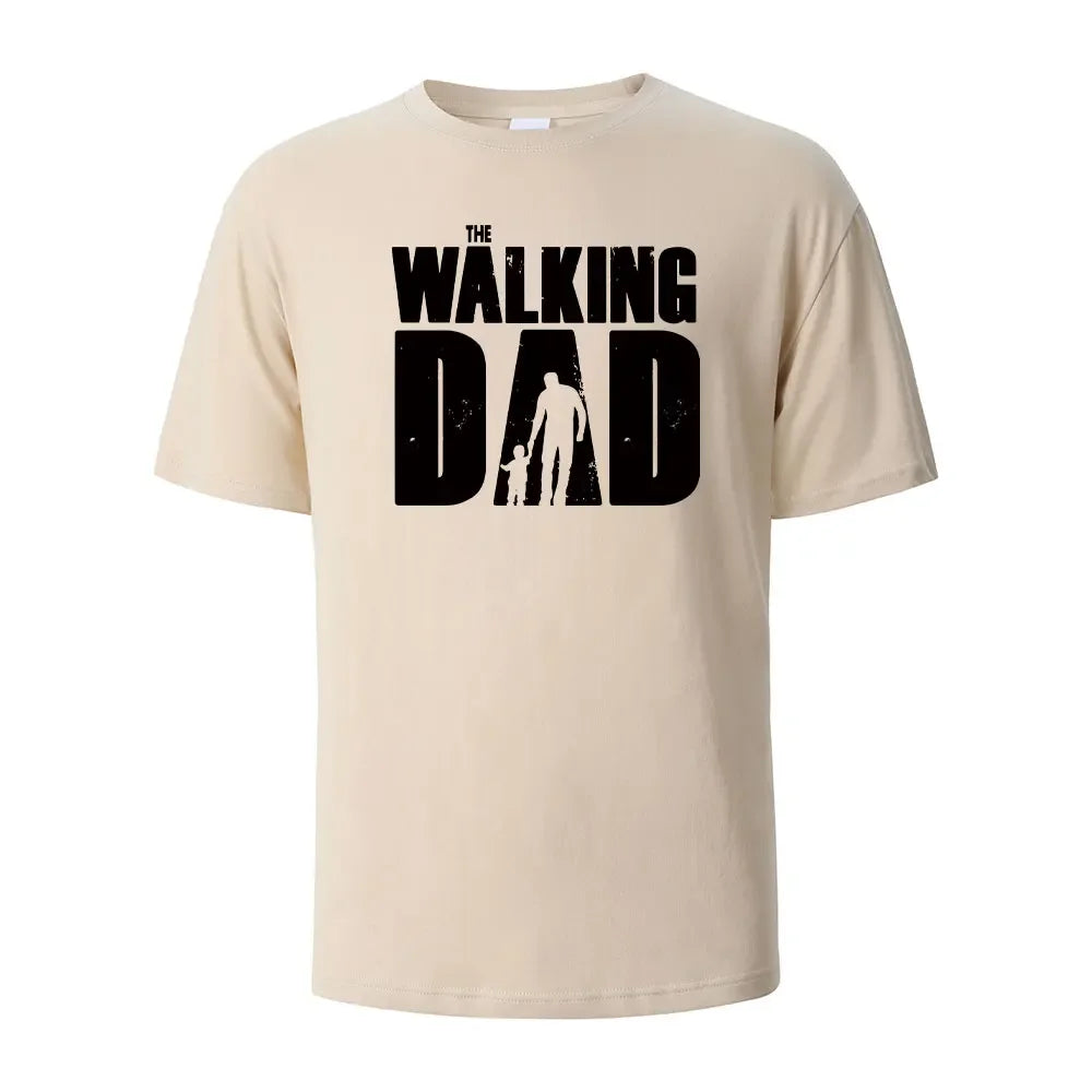 The Walking Dad Funny Street Printed T-Shirts Men Fashion Summer Tshirt Loose Oversized Cotton Short Sleeves Casual Hip Hop Tees