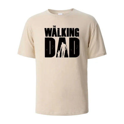 The Walking Dad Funny Street Printed T-Shirts Men Fashion Summer Tshirt Loose Oversized Cotton Short Sleeves Casual Hip Hop Tees