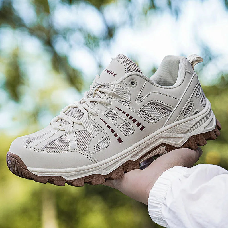 Men‘s Waterproof Hiking Shoes Outdoor Trainers Lace-up Climbing Shoes Women Trekking Sneakers Anti-slip  Tactical Sneaker.