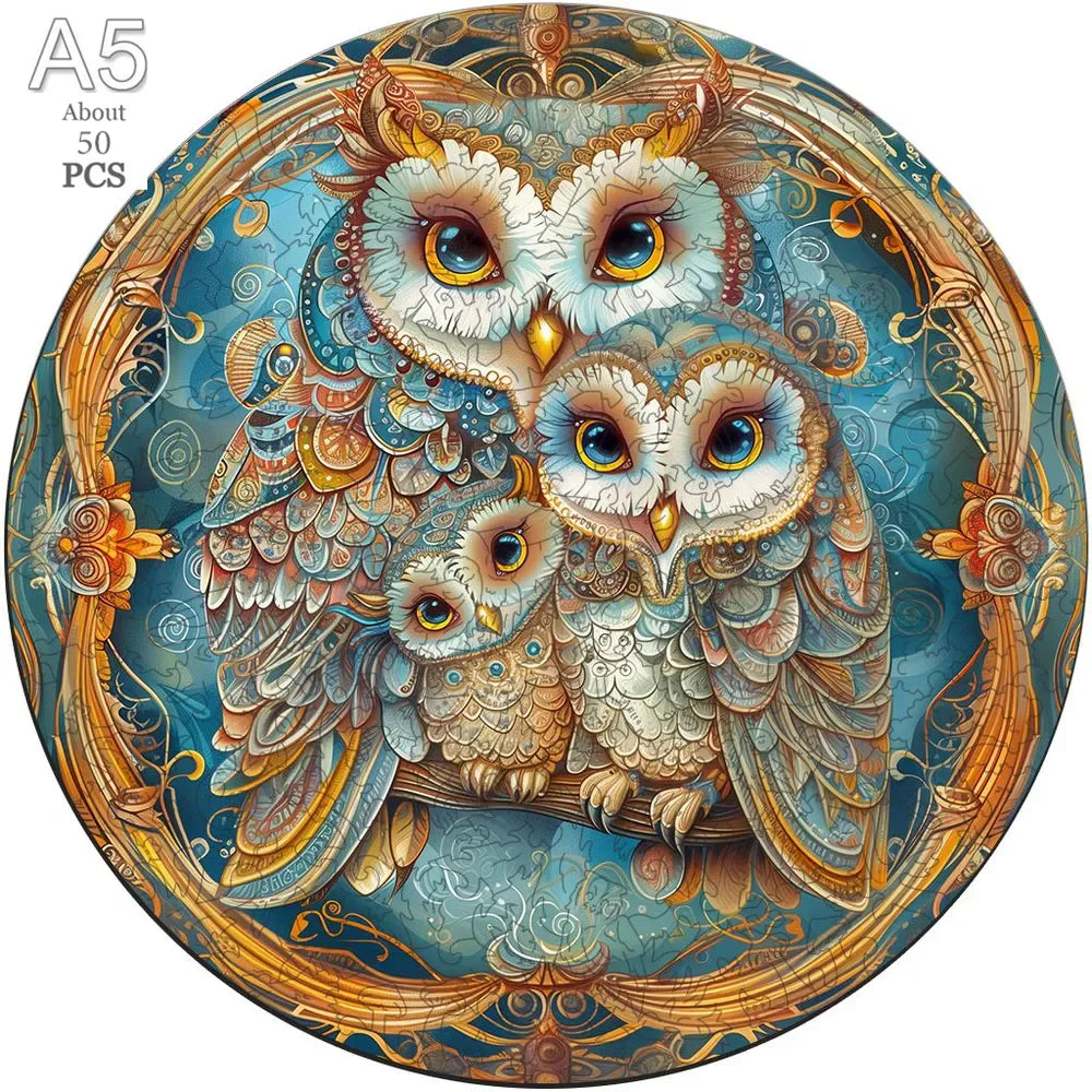 Deer in The Forest Wooden Puzzle Unique Shape Animal Puzzle Adult Relaxation Gift Exquisite Boxed Set with Decorative Artworks