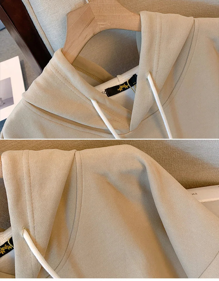 150kg plus size Damen büste Herbst Kapuze neun Farben Sweatshirt lose Langarm Top 6xl 7xl 8xl 9xl 10xl.