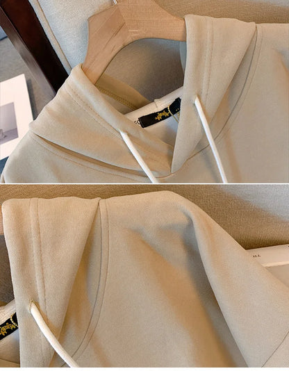 150kg plus size Damen büste Herbst Kapuze neun Farben Sweatshirt lose Langarm Top 6xl 7xl 8xl 9xl 10xl.