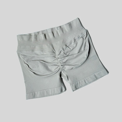 2025 Seamless Yoga Shorts Women Fitness Sports Biker 4.5" Low Ribbed Band Gym Shorts Workout Scrunch Butt Impact Leggings.