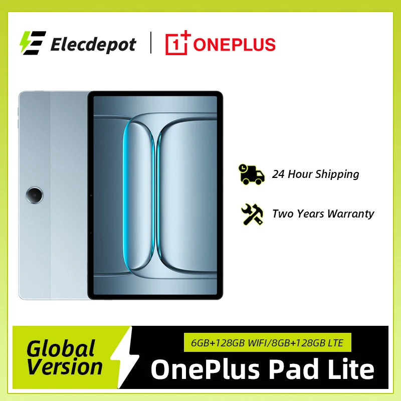 Global Version OnePlus Pad Lite Tablet 11-inch 90Hz LCD Eye Care Display MediaTek Helio G100 9340mAh Battery OxygenOS 15.0.1.