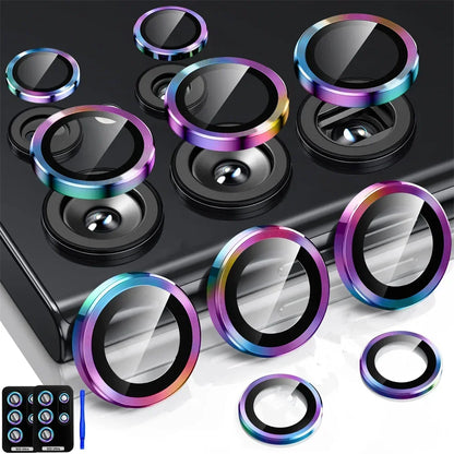 Camera Lens Protetor For Samsung S25 S24 ultra S24 S23 S22 ultra Case Tempered Glass Film Titanium Alloy Ring Phone Accessories.