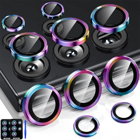 Camera Lens Protetor For Samsung S25 S24 ultra S24 S23 S22 ultra Case Tempered Glass Film Titanium Alloy Ring Phone Accessories.