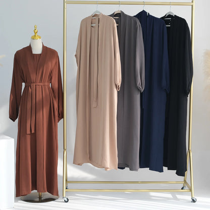 2024 New Muslim Sets for Women Ramadan Prayer Dress Modest Dresses Eid Dubai Abaya Female Islam Clothing Elegant Party Clothes