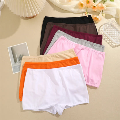 New Women's Panties Cotton Seamless Sports Boxers Underwear Female Solid Color Briefs Cozy Lingerie Intimate Underpants XS-XL.