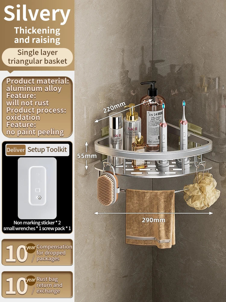 Yun jie ya Free Punch Bad Lager regal Kleiderbügel WC Eck regal Veranstalter Wand Dusch regal Wohn accessoires