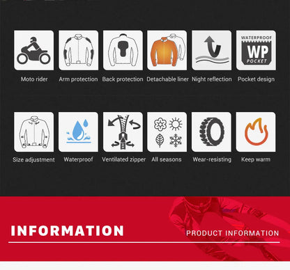 HEROBIKER Waterproof Motorcycle Jacket Man Racing Jacket Wearable Motorcycle Pants Moto Clothing With EVA Protection.
