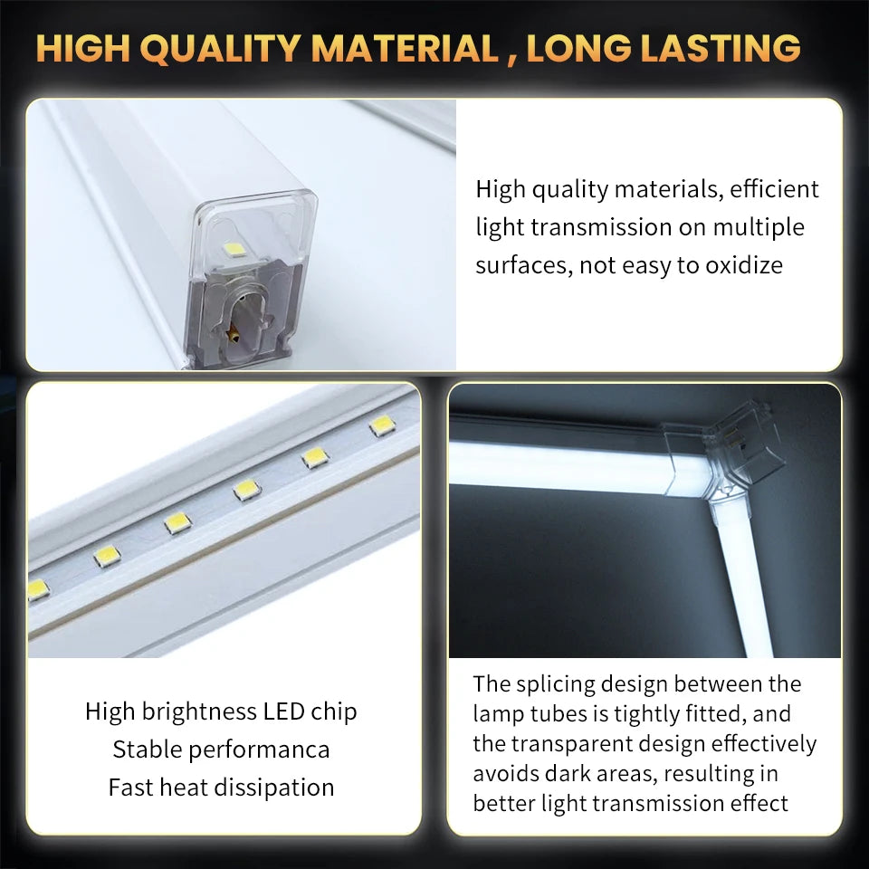 Hexagon LED lighting Ceiling Light Honeycomb Tube for BarberShop Car Garage Workshop Auto Body Repair LED Light 6500K.