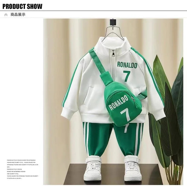 Children Clothing Set Boy Clothes Spring Suit Baby Sets Cute Cotton Coat Pants Kids Soft Tracksuit With Bag 2-10Y 2024 New.