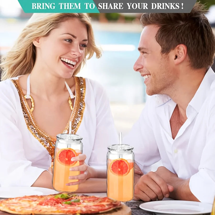 16OZ DIY Snowglobe Tumbler with Pre Drilled Hole Reusable Plastic Water Bottles Break-Resistant Mason Jar Cups for Holiday Gifts.