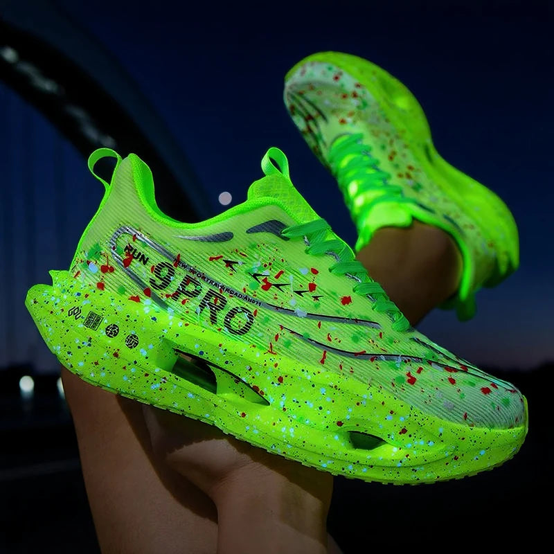 New Soft Sole Cushioning Men's Running Shoes for Women High-quality Road Jogging Shoes Light Comfy Sneakers Reflective Night Run