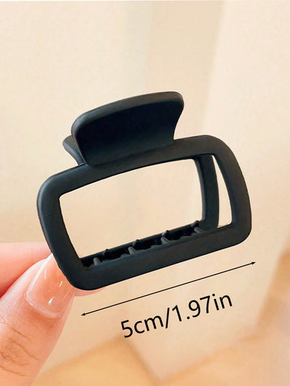 4pcs Women's Square Lightweight Hair Claw Clip Fashionable Elegant Hair Accessory Clip Suitable Hair Styling Makeup.