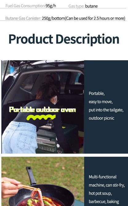 Home multifunktion ale Outdoor-Gas Pizza ofen Gasherd 2-in-1 Box Ofen tragbare kleine Backofen