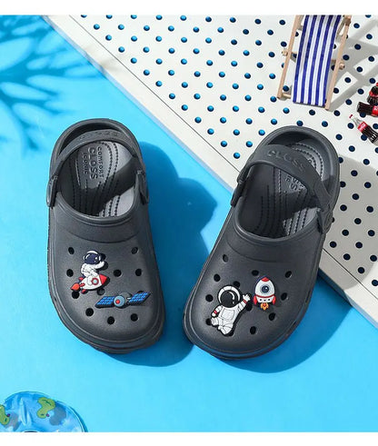 3-12y Kids Mules & Clogs Summer Boys Girls Sandals Cartoon 6 Colors Non-slip Comfortable Beach Slippers Children Garden Shoes 24