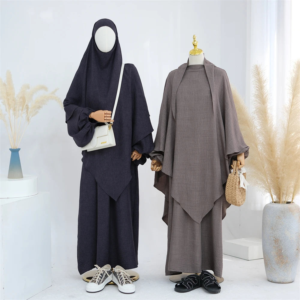 Ramadan Breastfeeding Outfit Prayer Clothes Khimar Abaya Dubai Islam Muslim Hijab Dress Women Kebaya Robe Ensembles Musulmans.