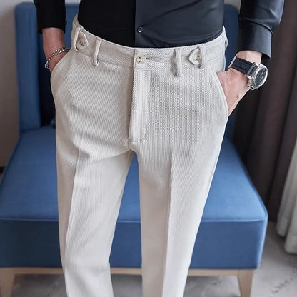 Navy Men's Suit Pants, White Black Trousers, Gray Khaki Pantalones Hombre Fashion Slim Male Pant, 28 29 30 31 32 33 34 36