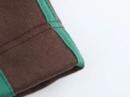 Brown Set Woman Two Pieces Casual Elegant Autumn Woman Sets Vintage Holiday Outfits Long Sleeve Sets Y2k Outfit Set